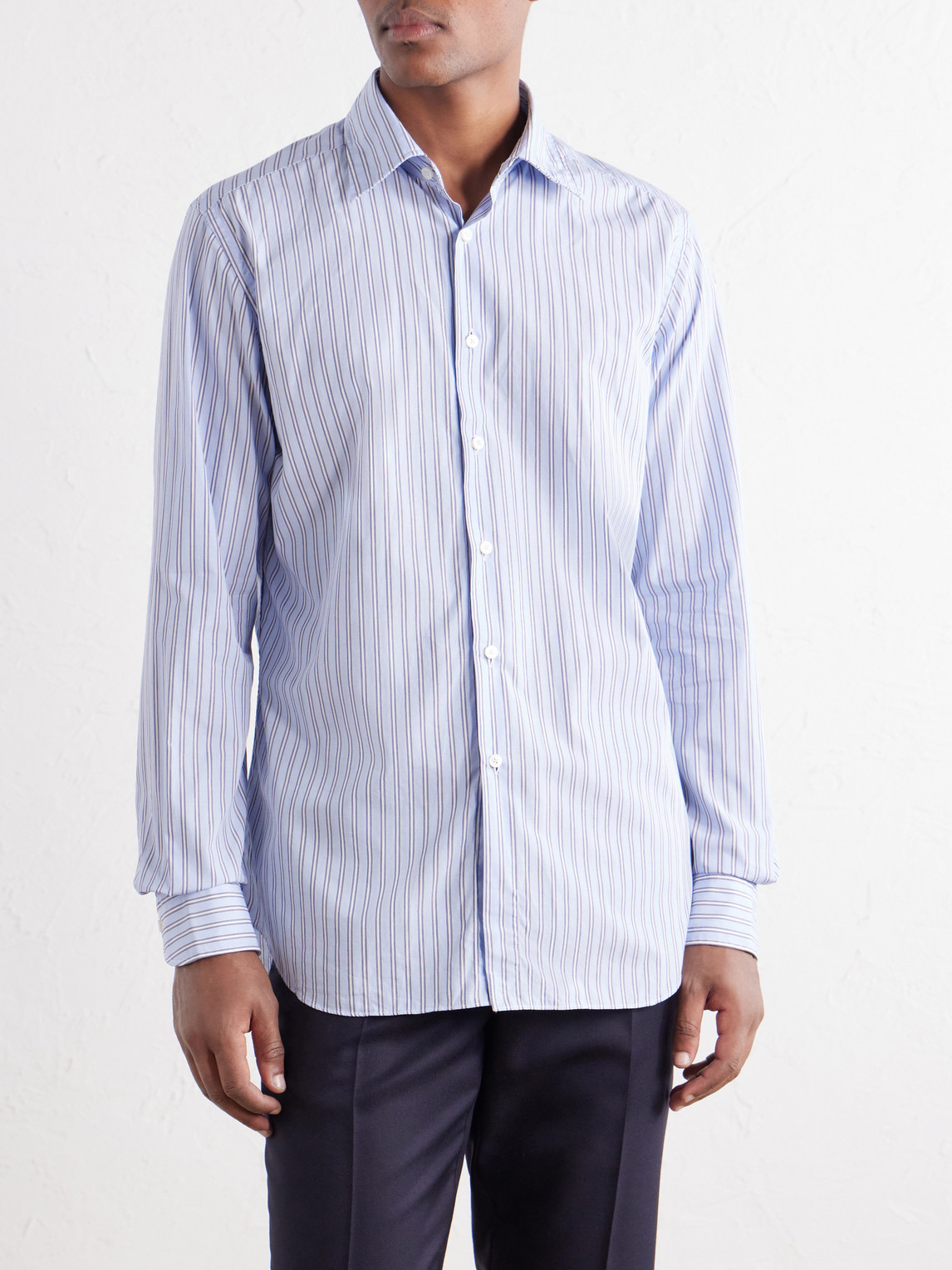 Glanshirt Striped Cotton-Poplin Shirt