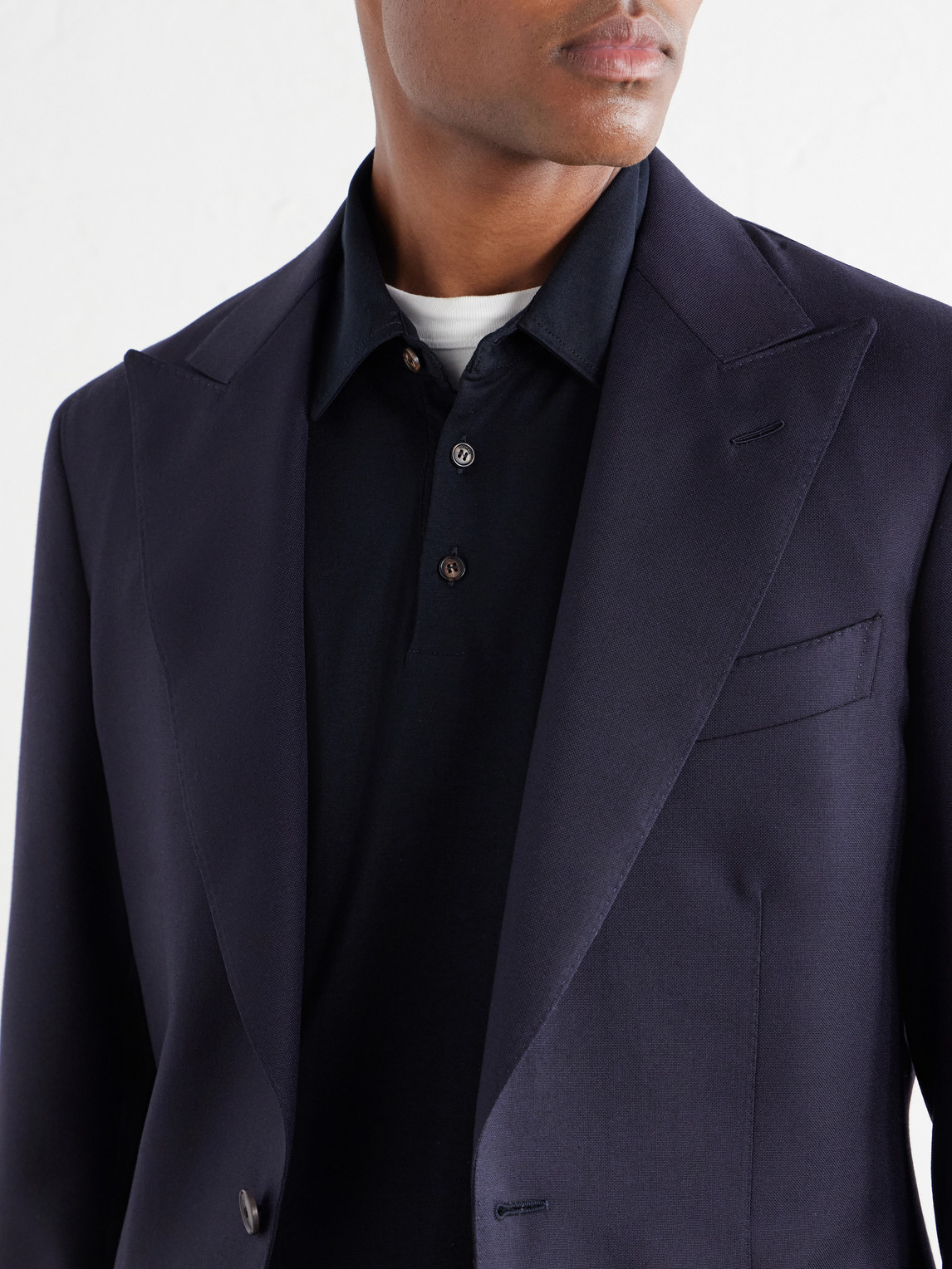 Zanone Cotton And Silk-Blend Jersey Polo Shirt