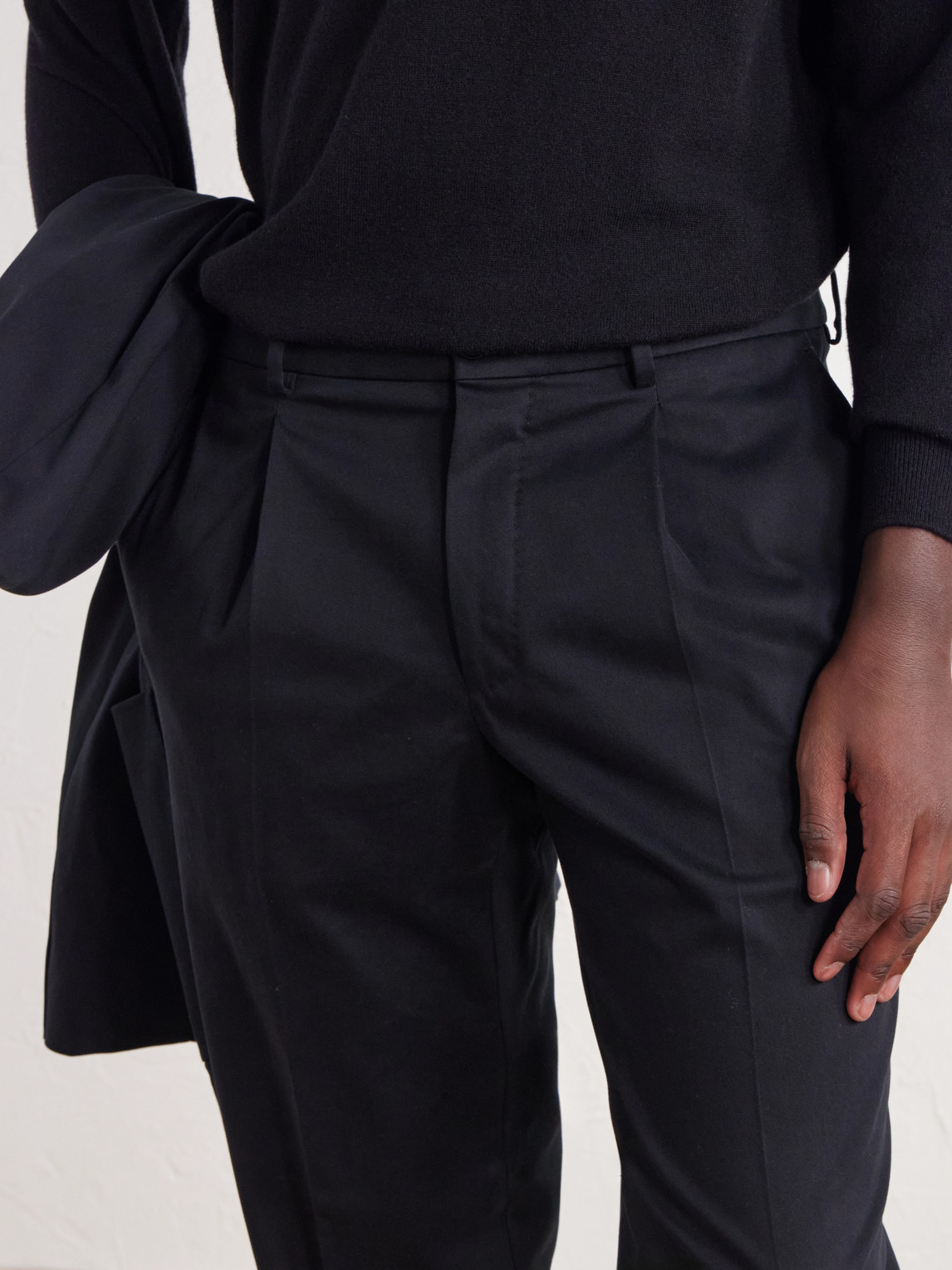 Incotex Tapered Pleated Cotton-Blend Gabardine Suit Trousers