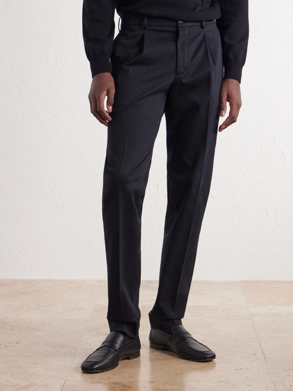 Incotex Tapered Pleated Cotton-Blend Gabardine Suit Trousers