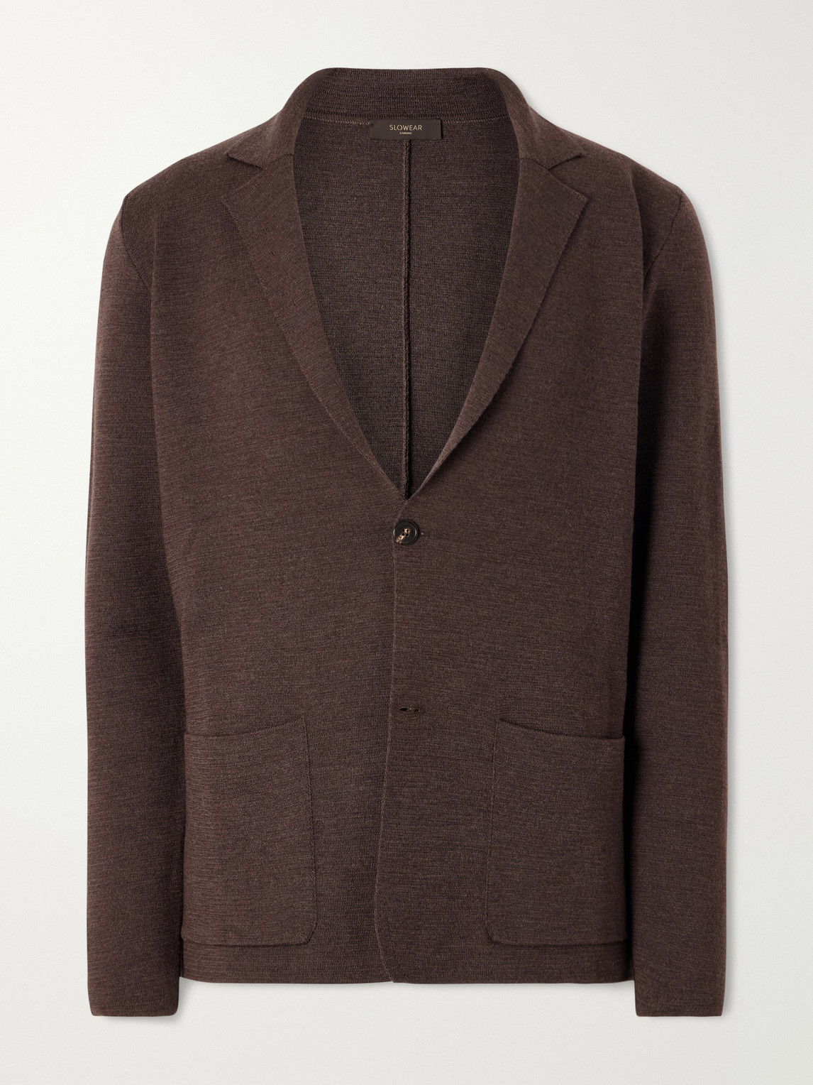 Slowear Merino Wool Blazer In Brown