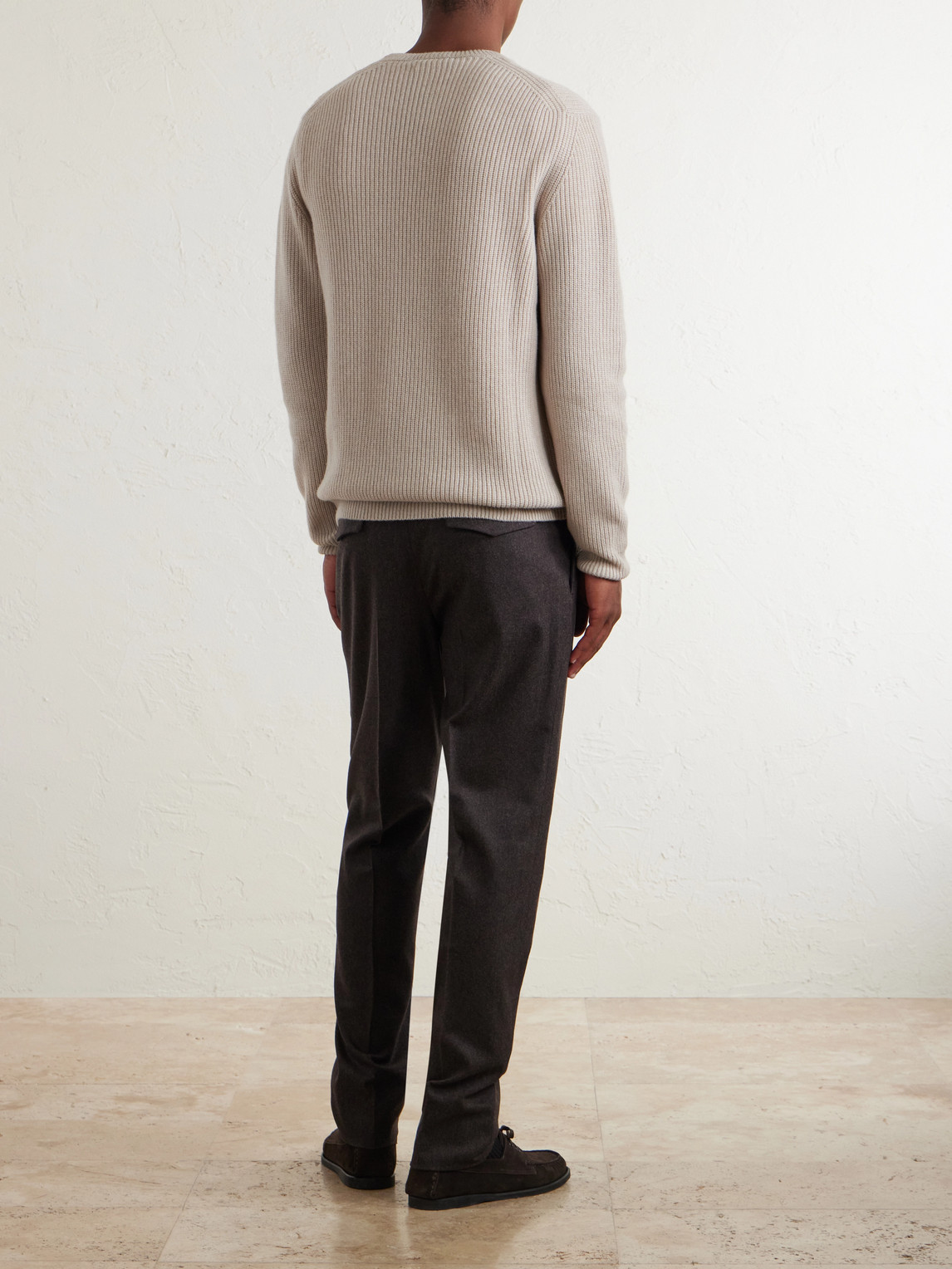 Slowear Ribbed Cashmere Sweater - Men | Thumbnail 4 Slowear Ribbed Cashmere Sweater - Men | Thumbnail 4