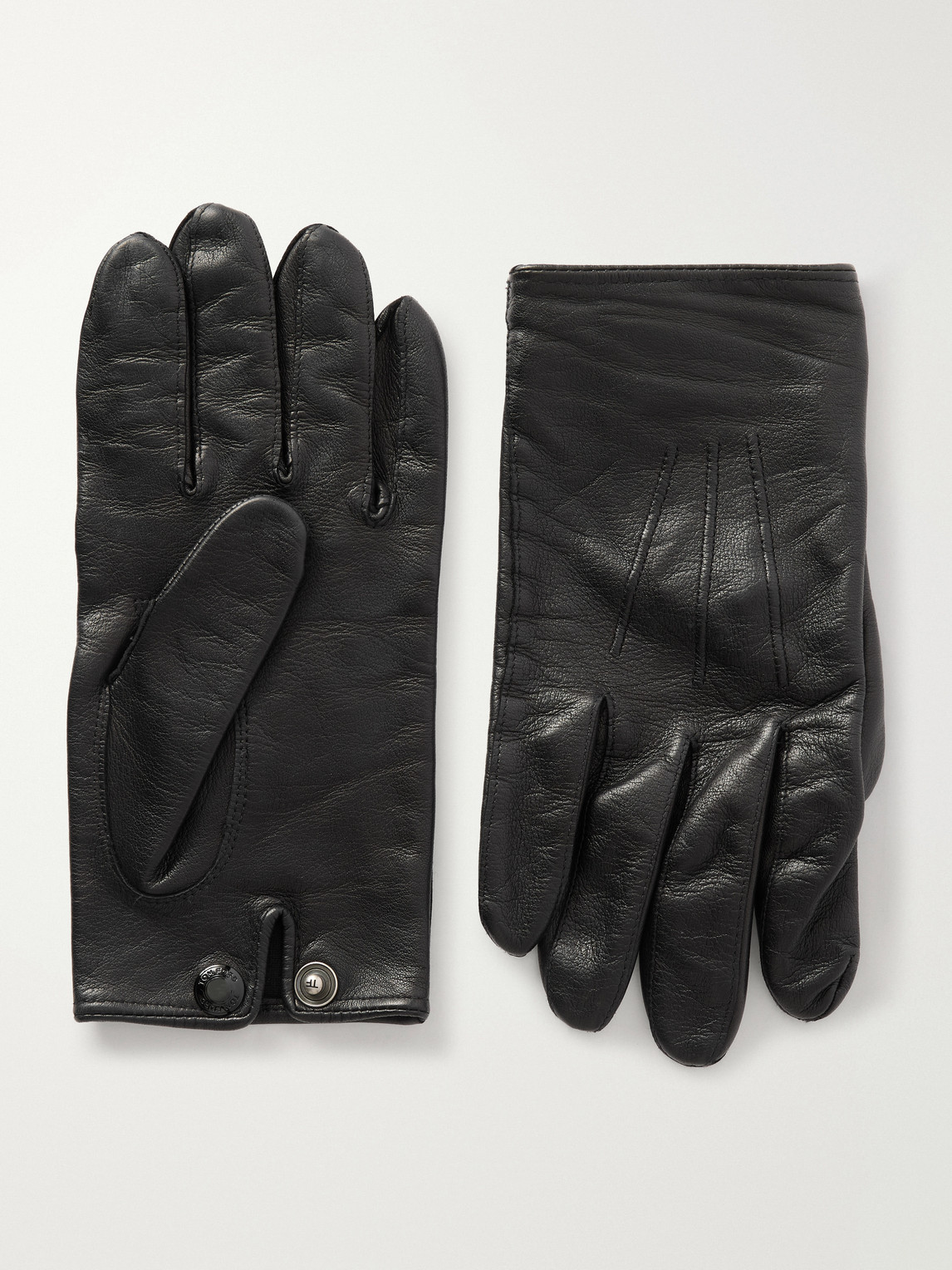 Tom Ford Leather Gloves In Black