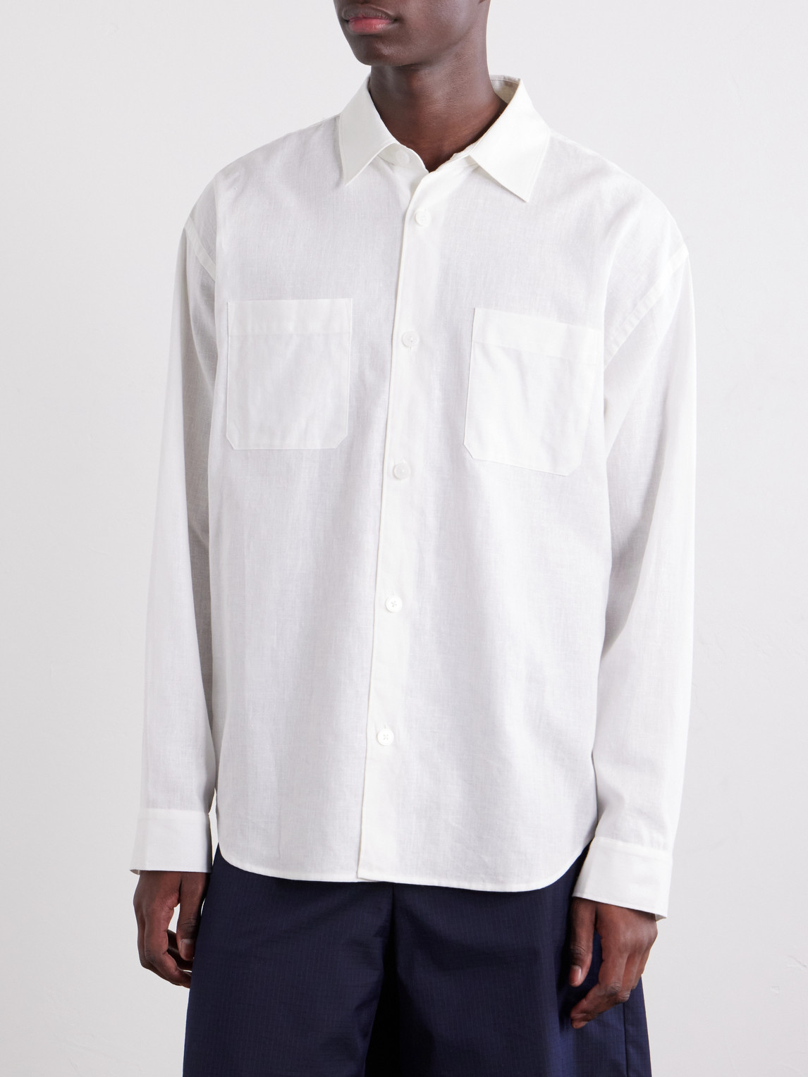 Cotton, Linen And Ramie-Blend Shirt