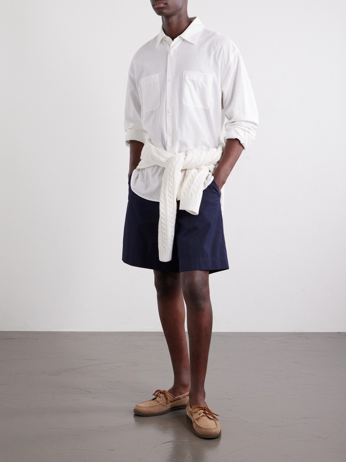 Cotton, Linen And Ramie-Blend Shirt
