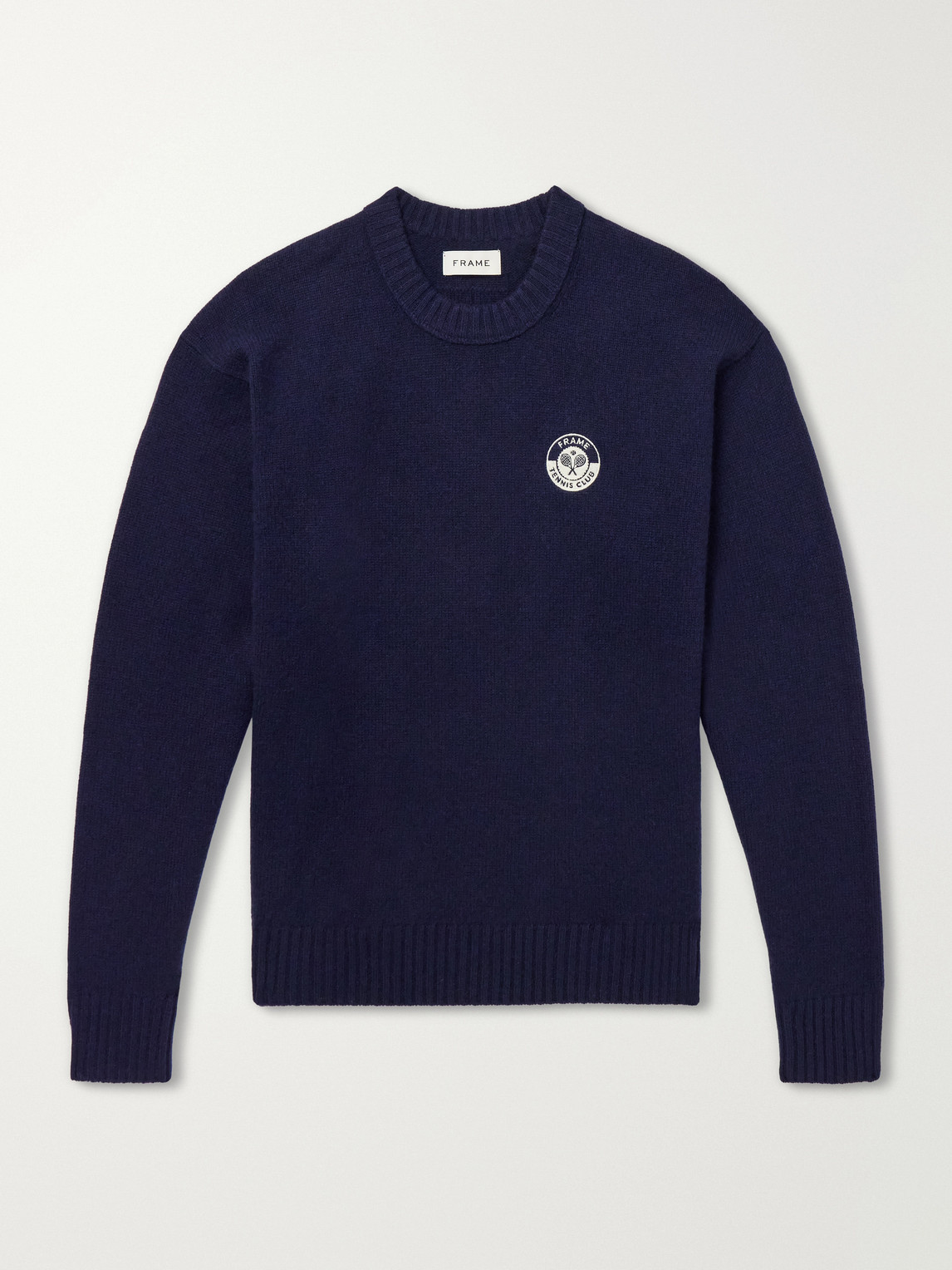 FRAME – Logo-Embroidered Cashmere Sweater