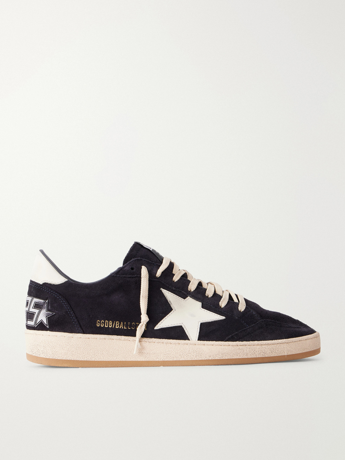 Golden Goose Ball Star Distressed Leather-Trimmed Suede Sneakers - Men | Thumbnail 6 Golden Goose Ball Star Distressed Leather-Trimmed Suede Sneakers - Men | Thumbnail 6