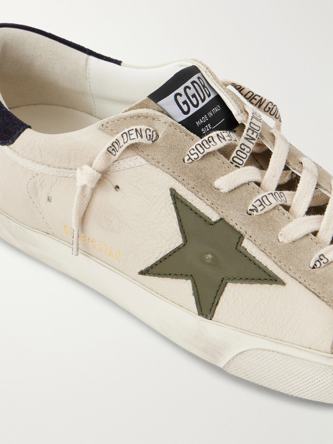 Super-Star Distressed Suede -Trimmed Sneakers