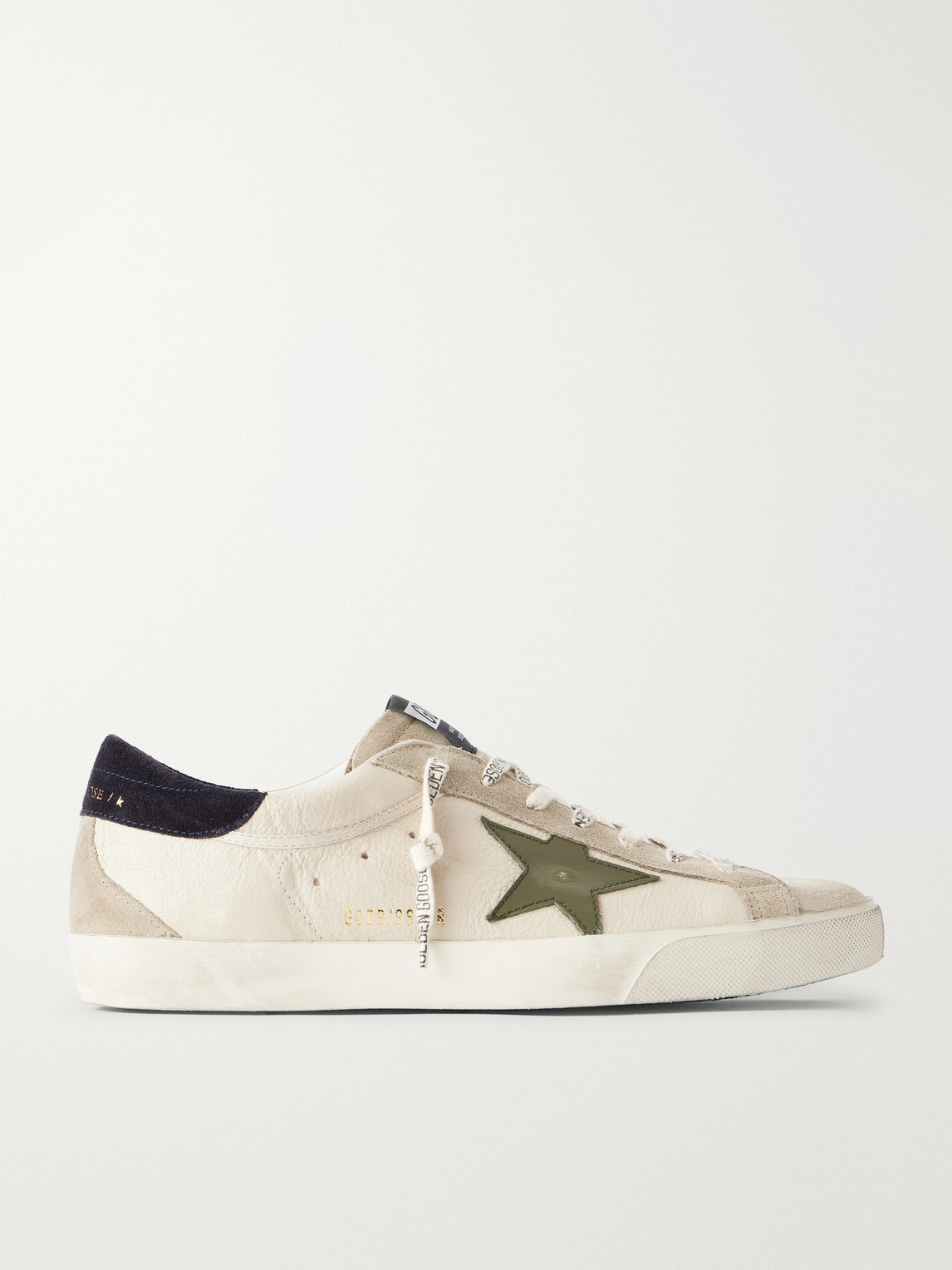 Super-Star Distressed Suede -Trimmed Sneakers