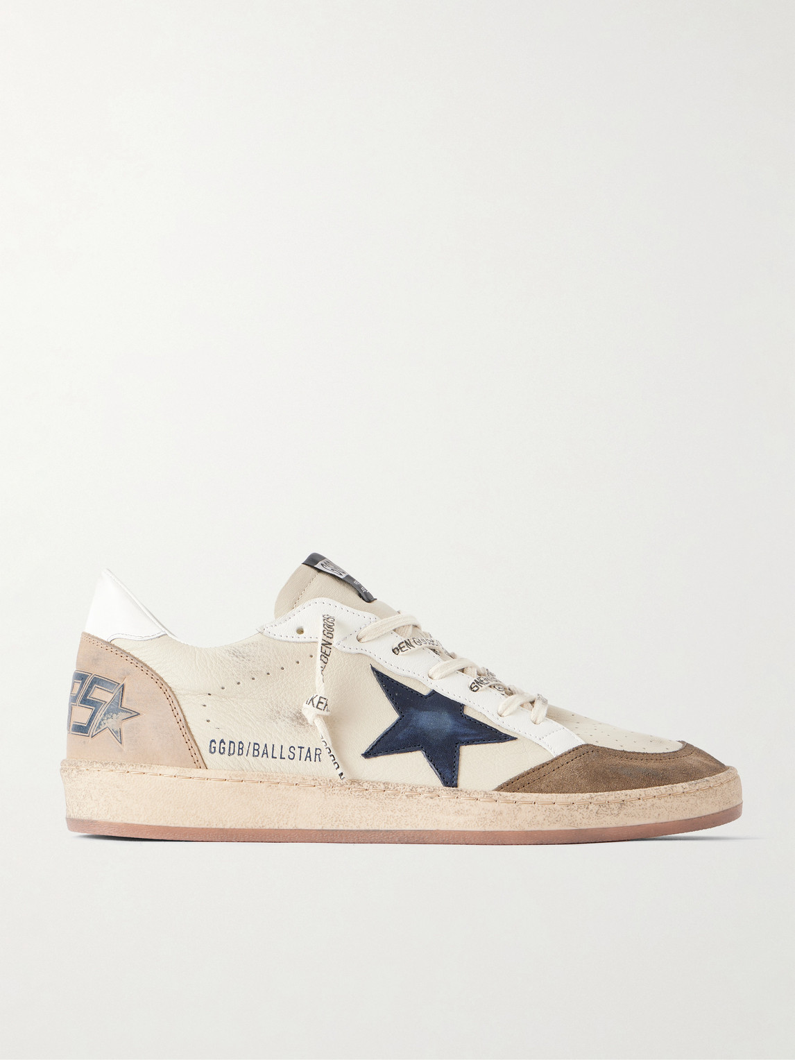 Golden Goose Ball Star Distressed Suede -Trimmed Leather Sneakers - Men | Thumbnail 6 Golden Goose Ball Star Distressed Suede -Trimmed Leather Sneakers - Men | Thumbnail 6