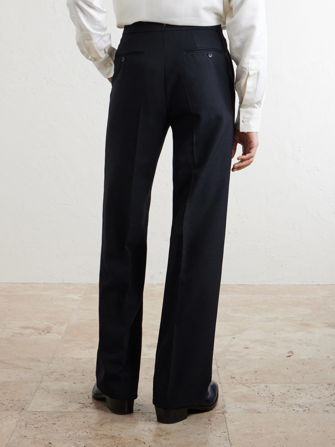 Straight-Leg Wool Trousers