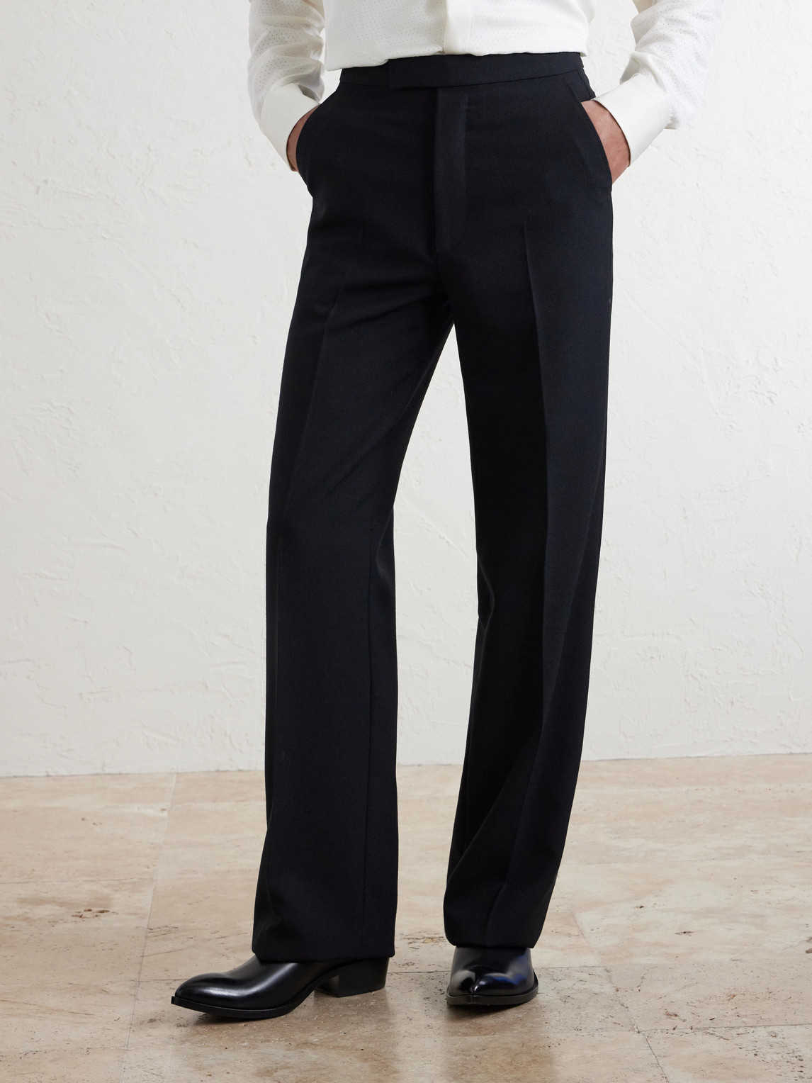 Straight-Leg Wool Trousers