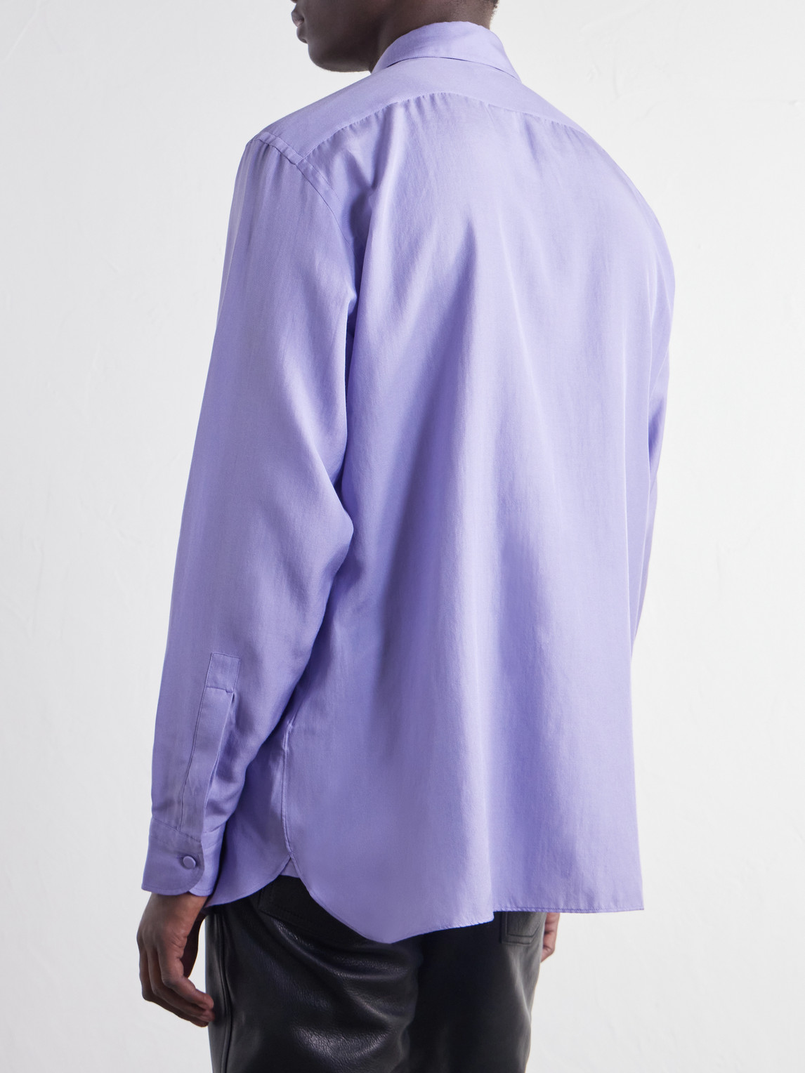 Cotton And Silk-Blend Twill Shirt
