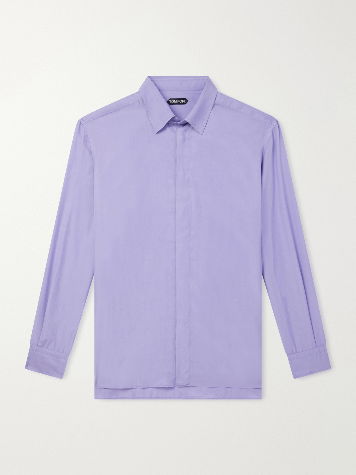 Cotton And Silk-Blend Twill Shirt