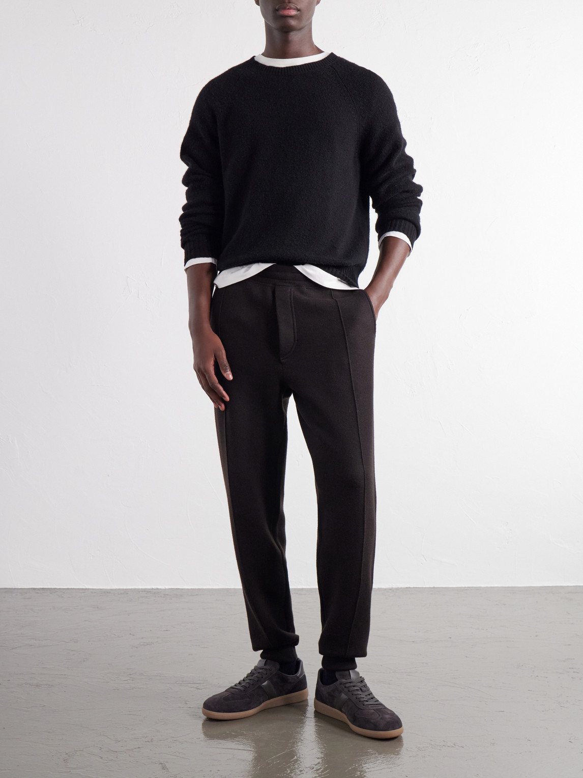 Tapered Wool-Jersey Sweatpants