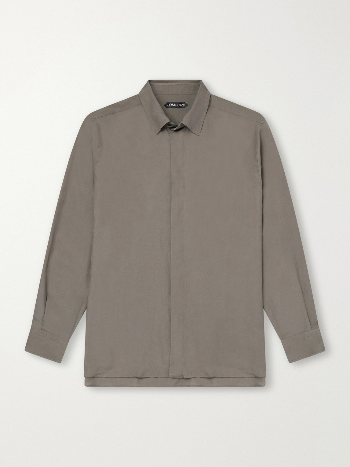 Cotton And Silk-Blend Twill Shirt