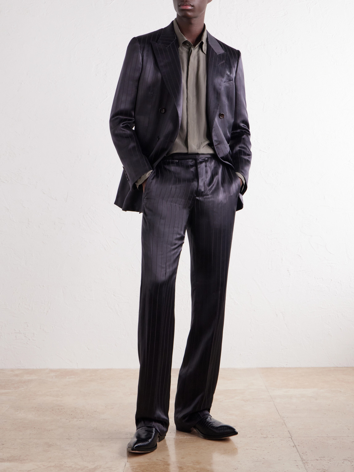 Cotton And Silk-Blend Twill Shirt