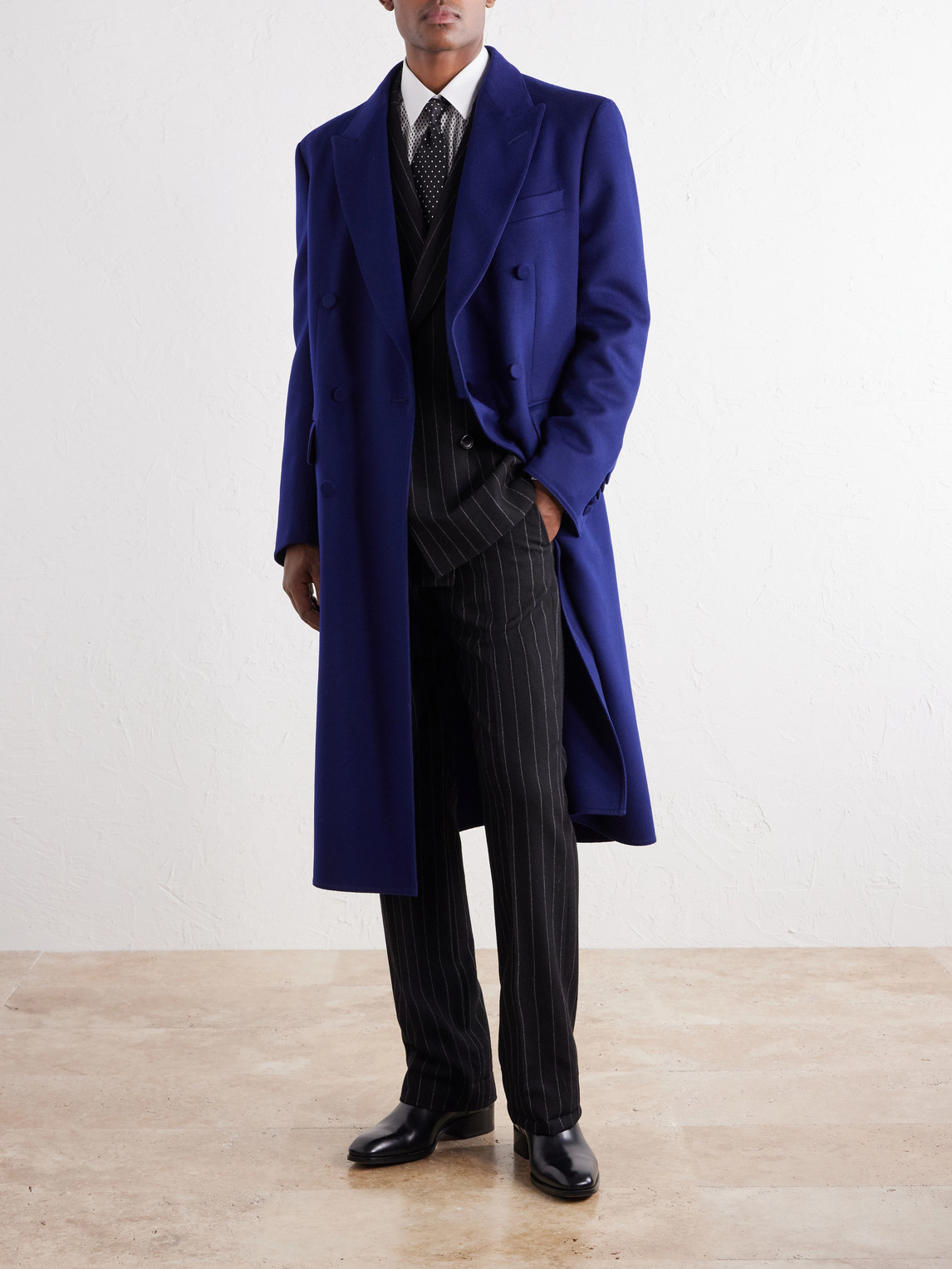 Double-Breasted Brushed Wool And Cashmere-Blend Felt Coat