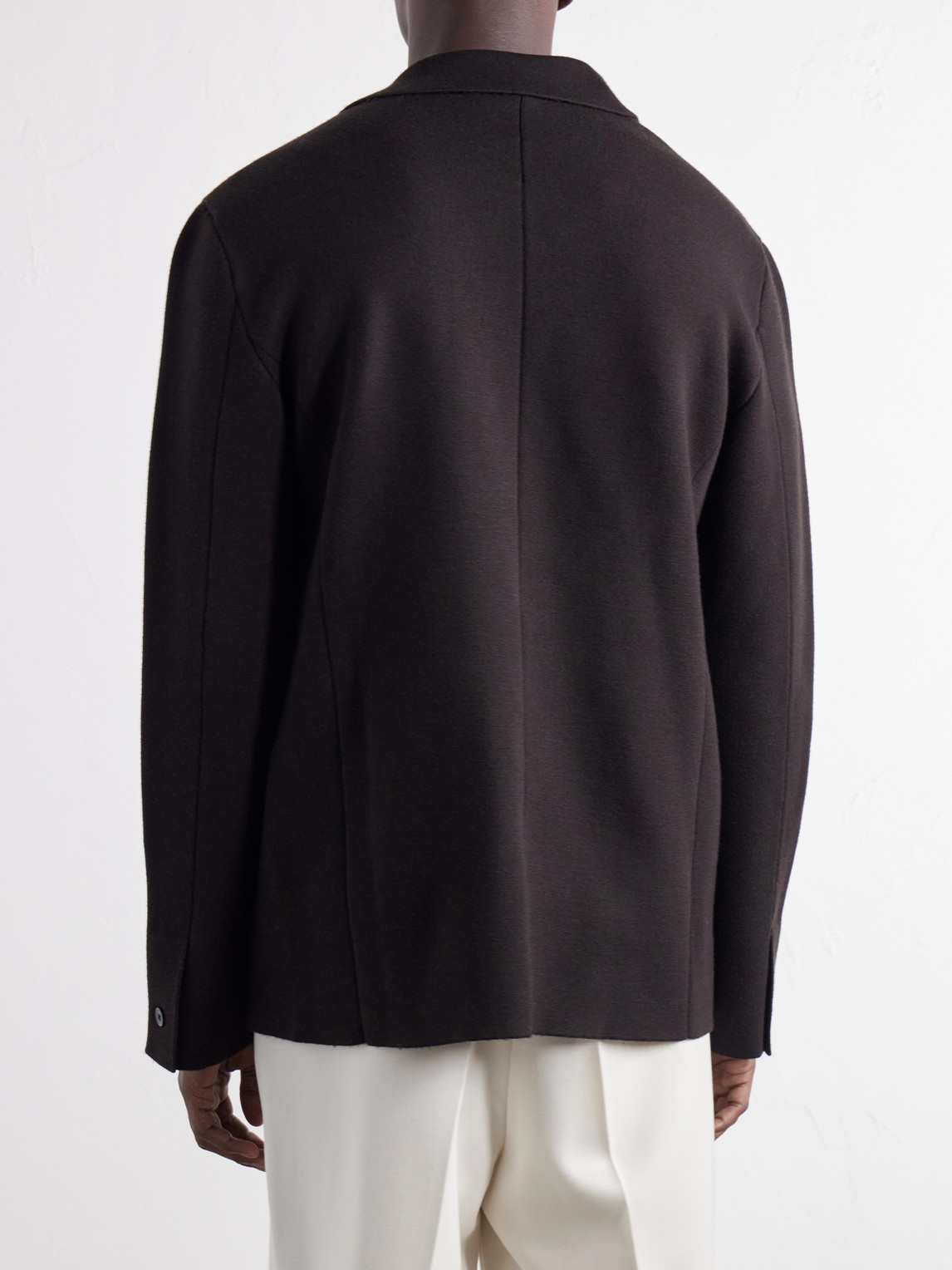 Knitted Wool-Blend Blazer