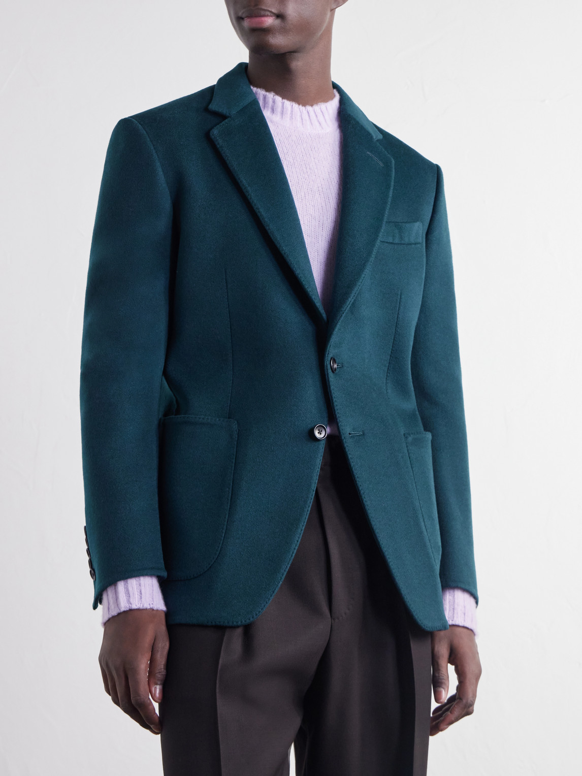 Woven Cashmere Blazer