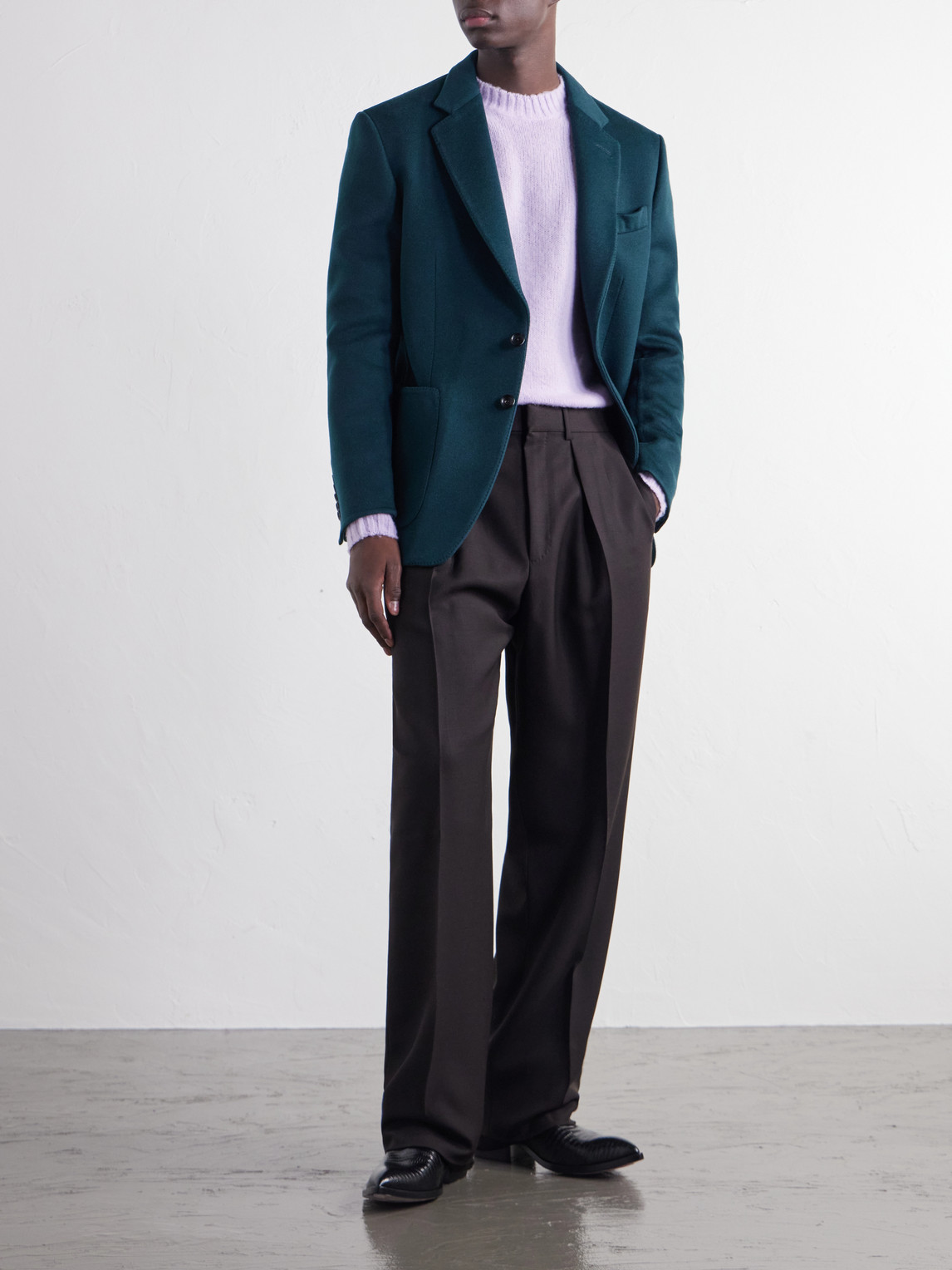 Woven Cashmere Blazer