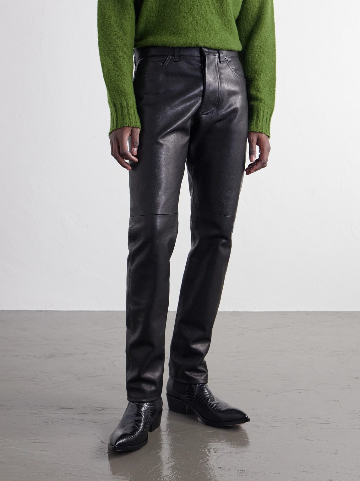 Leather Trousers Slim-Fit