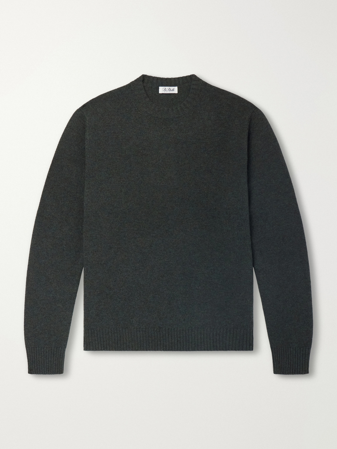 De Petrillo Merino Wool And Cashmere-blend Sweater In Green