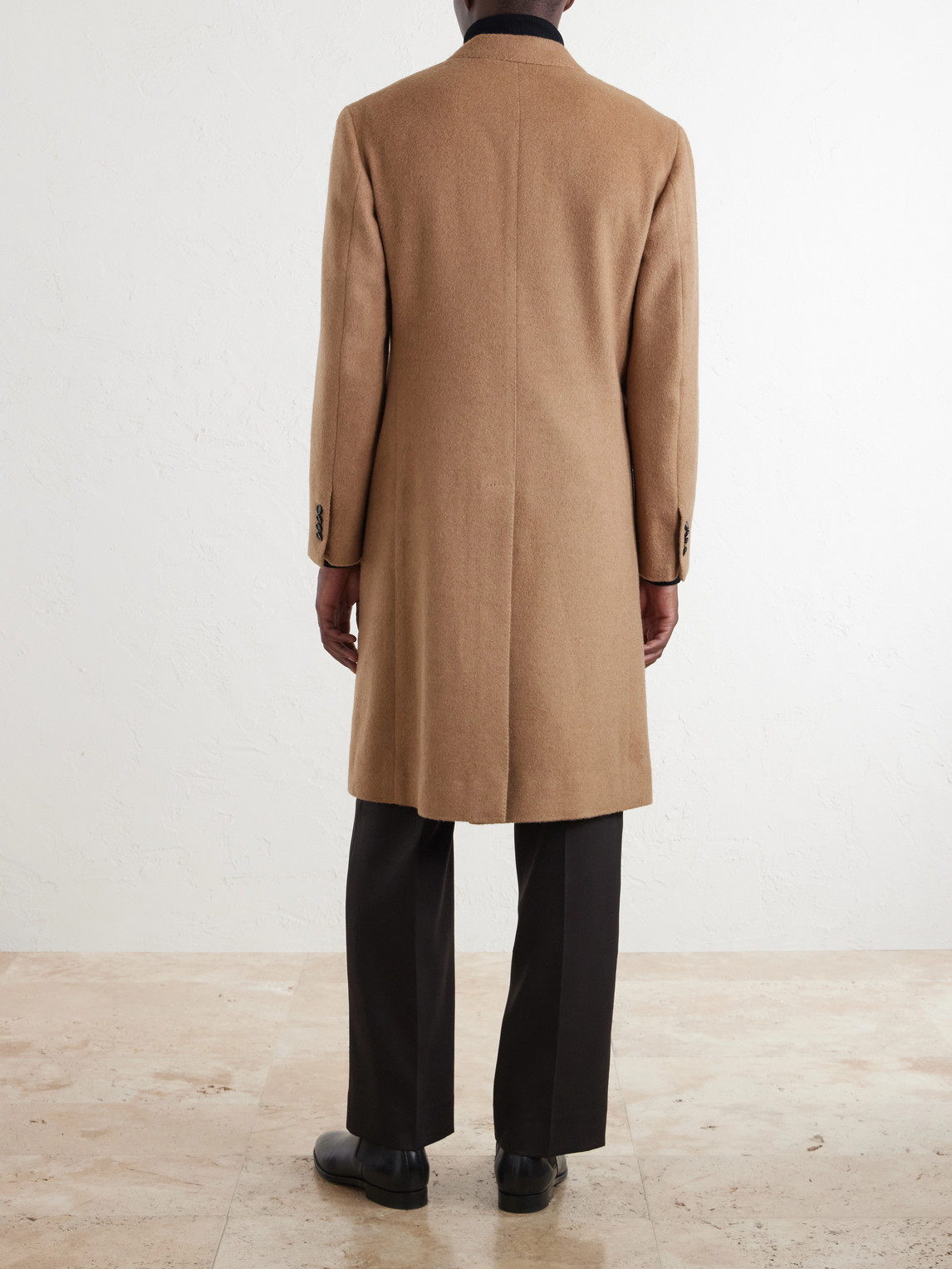 Double-Breasted Camel Coat