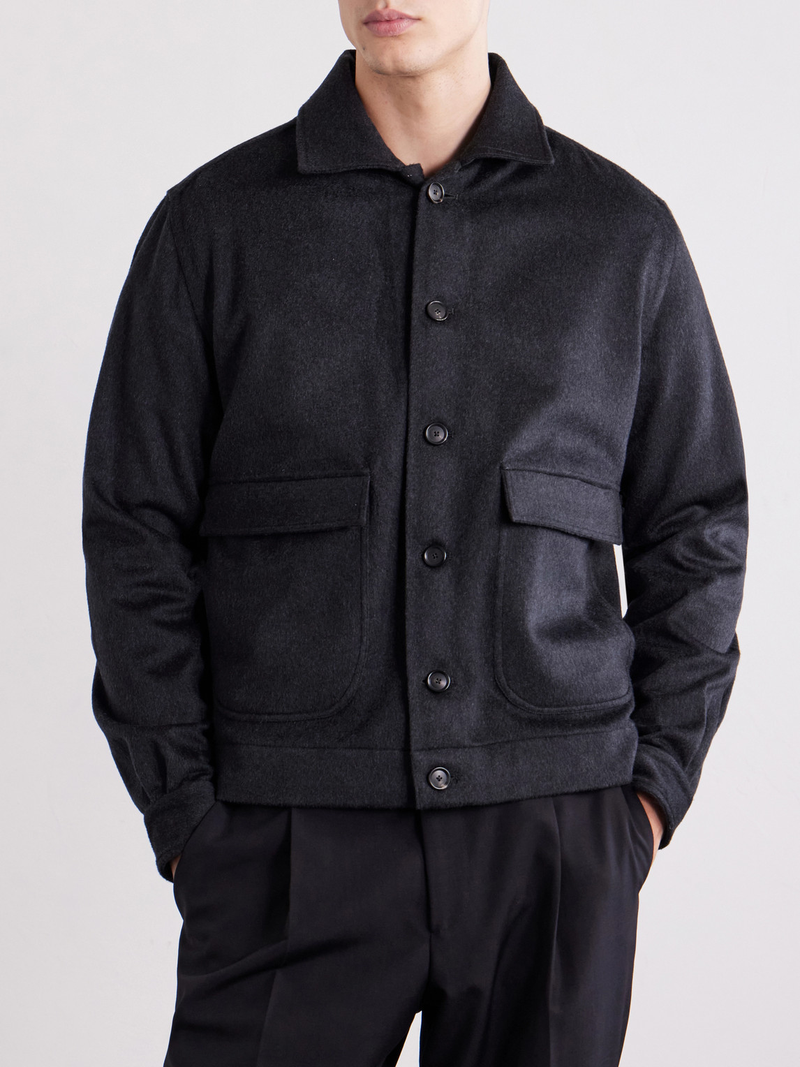 And Cashmere-Blend Felt Bomber Jacket