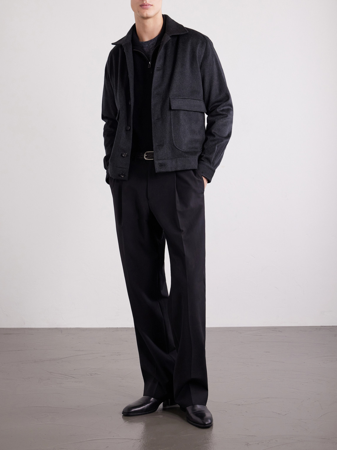 And Cashmere-Blend Felt Bomber Jacket