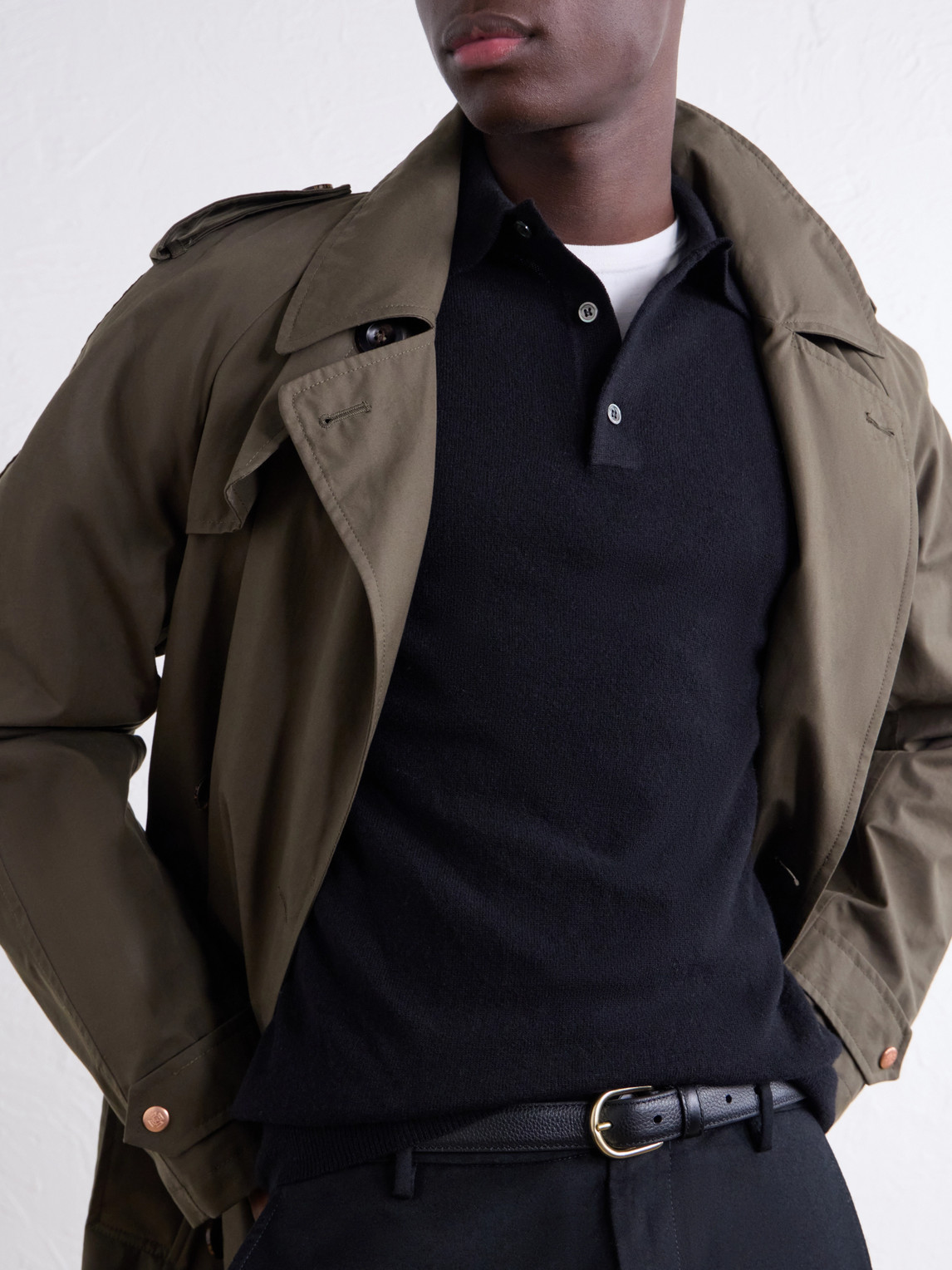 Merino Wool And Cashmere-Blend Polo Shirt