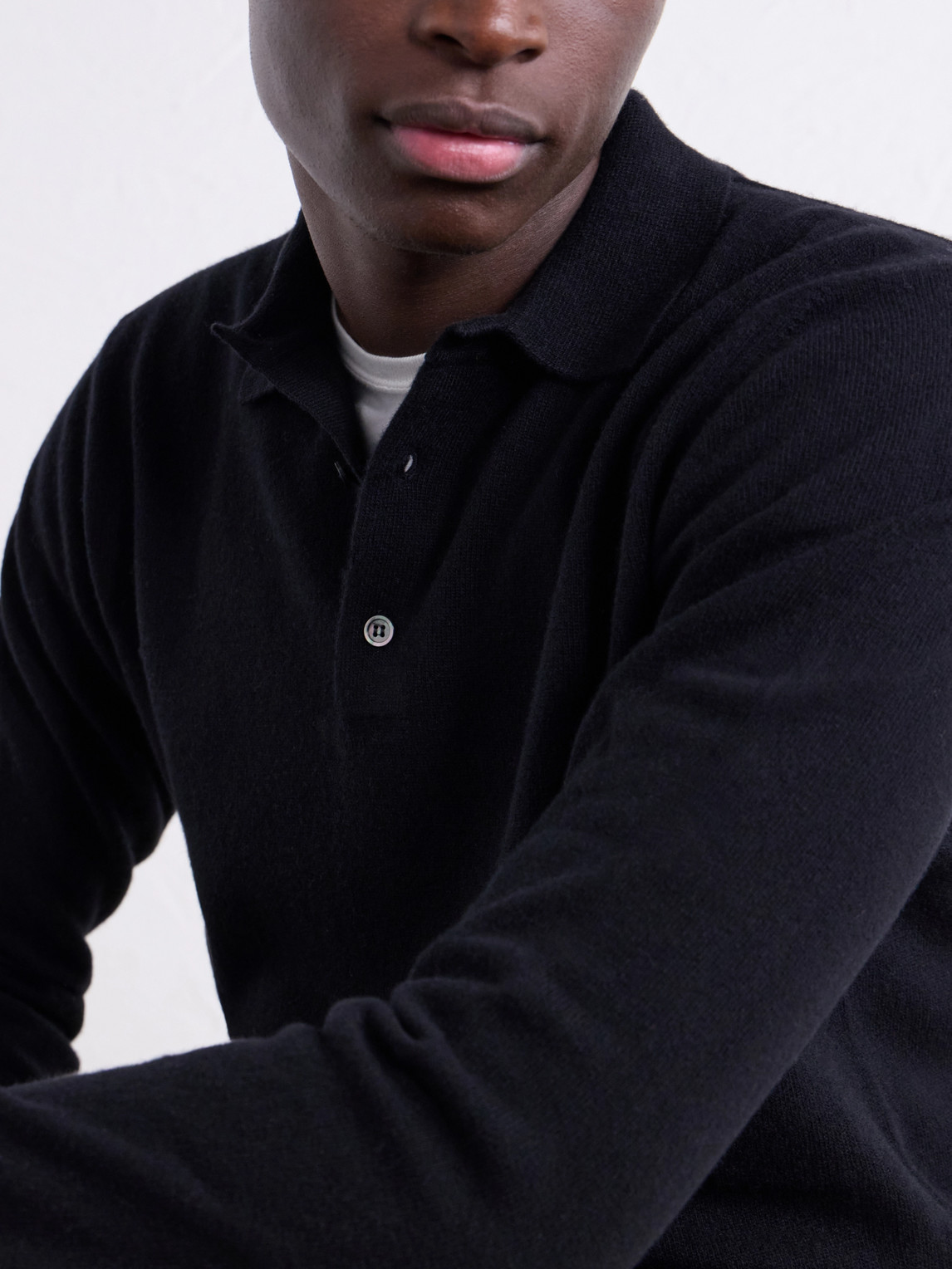 Merino Wool And Cashmere-Blend Polo Shirt