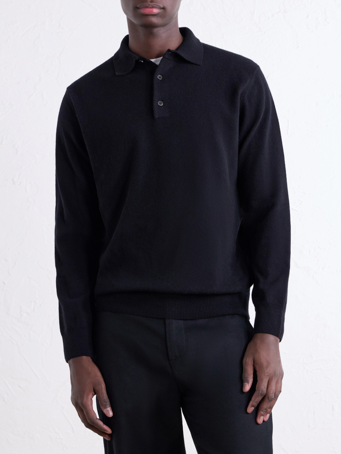 Merino Wool And Cashmere-Blend Polo Shirt