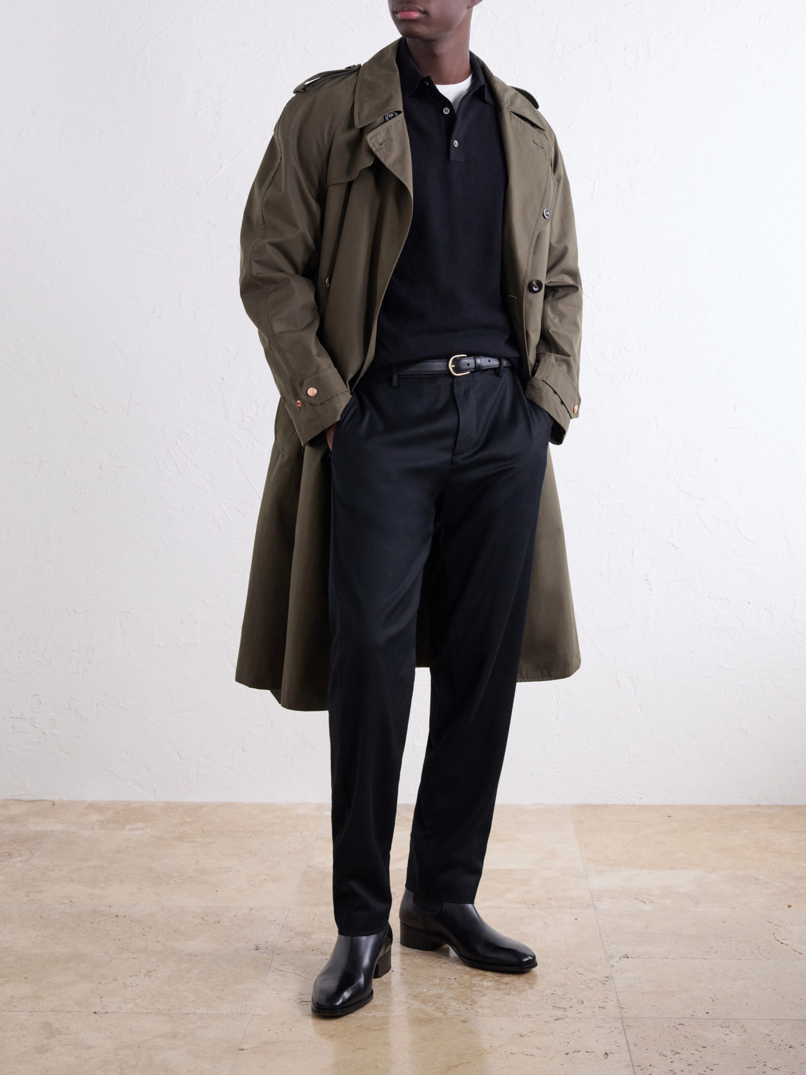 Merino Wool And Cashmere-Blend Polo Shirt