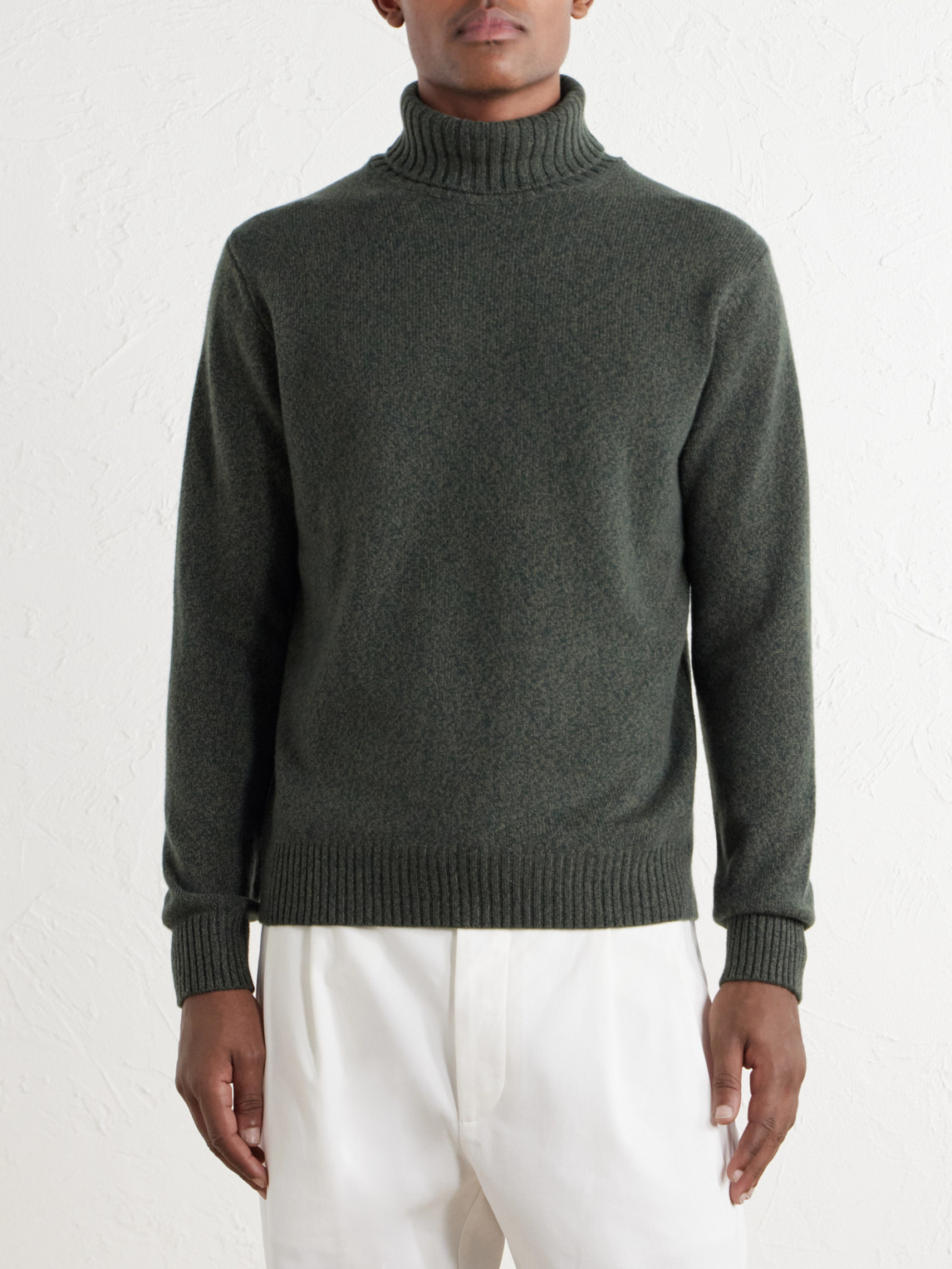 Merino Wool And Cashmere-Blend Rollneck Sweater