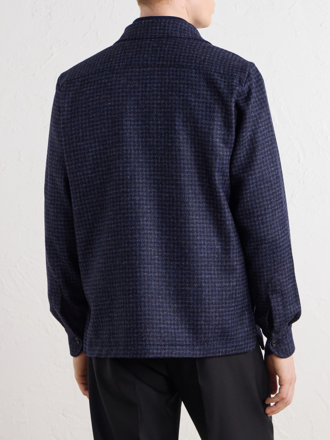 Houndstooth Virgin Wool Overshirt