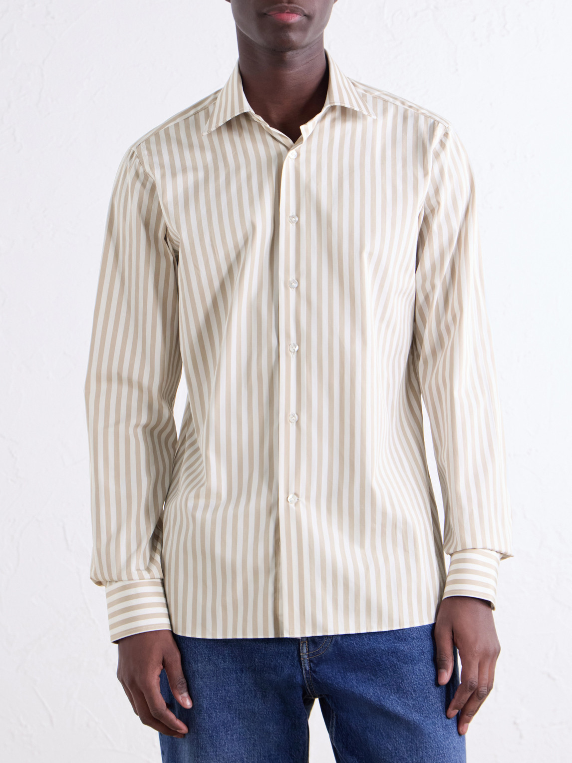Striped Cotton-Poplin Shirt