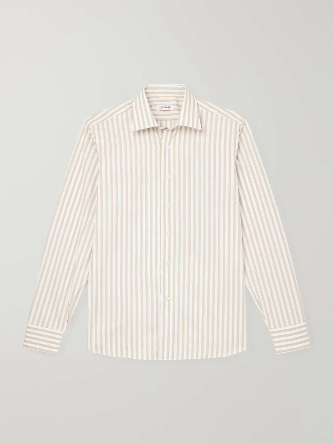 De Petrillo Striped Cotton-poplin Shirt In Pink