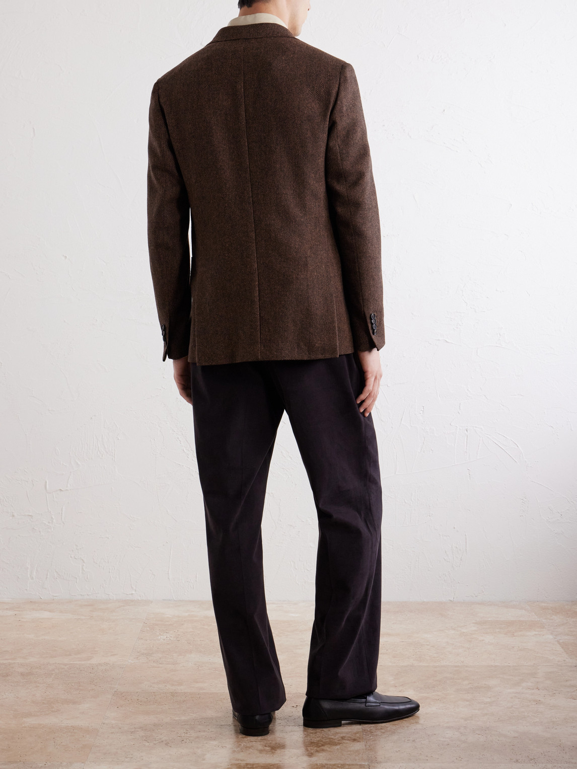 Posillipo Wool And Cashmere-Blend Herringbone Blazer