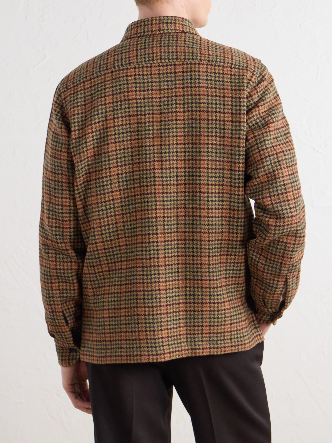 Houndstooth Virgin Wool Overshirt