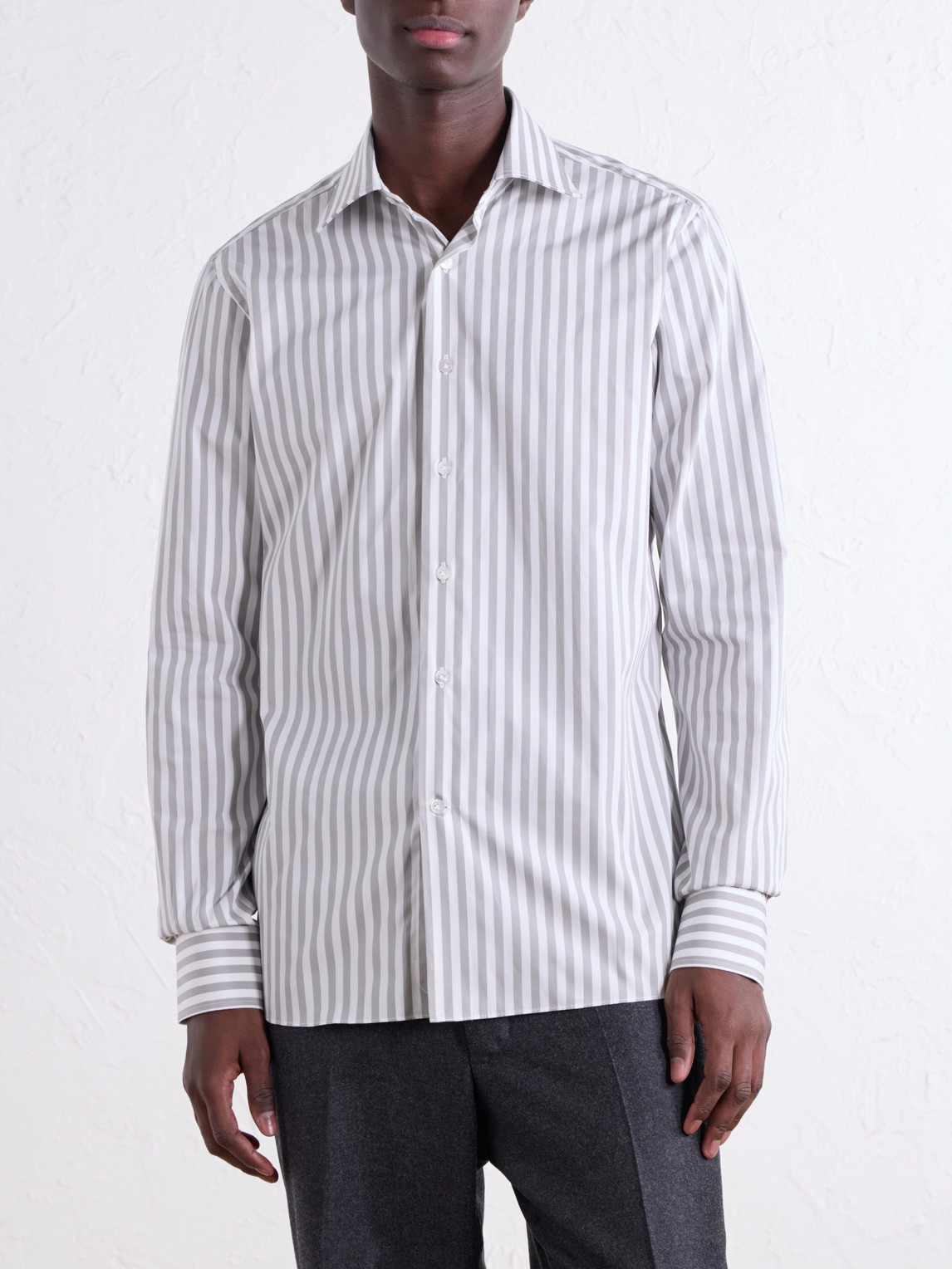 Striped Cotton-Poplin Shirt