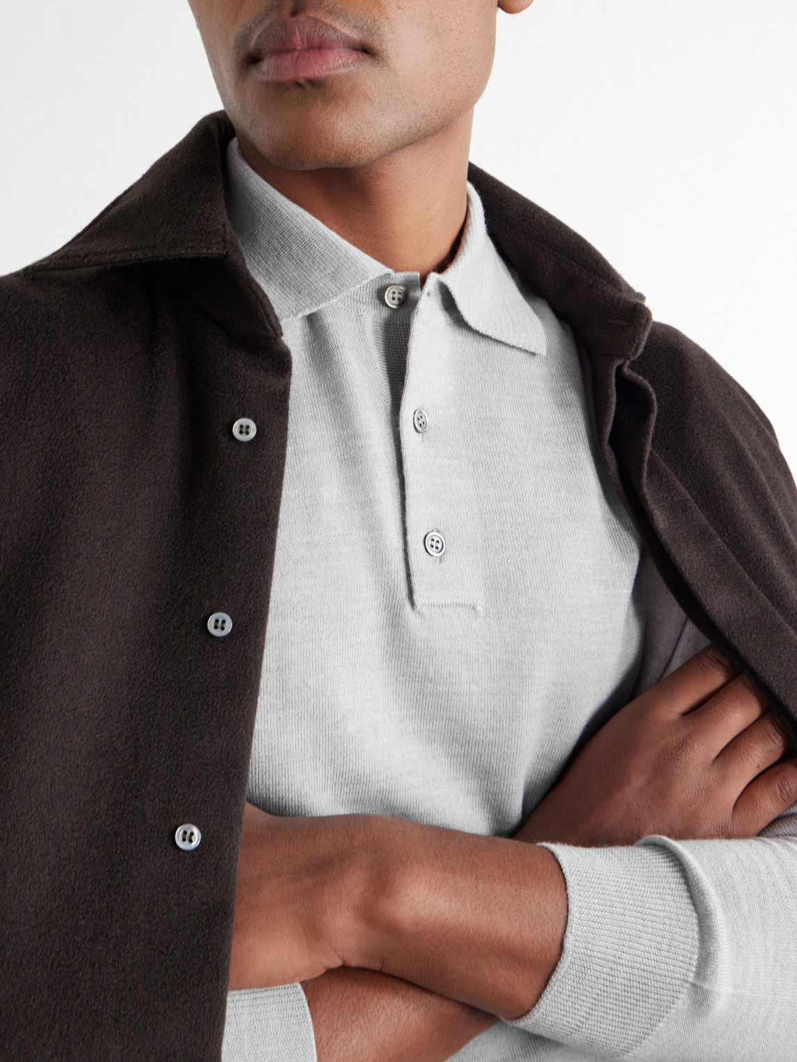 Virgin Wool Polo Shirt