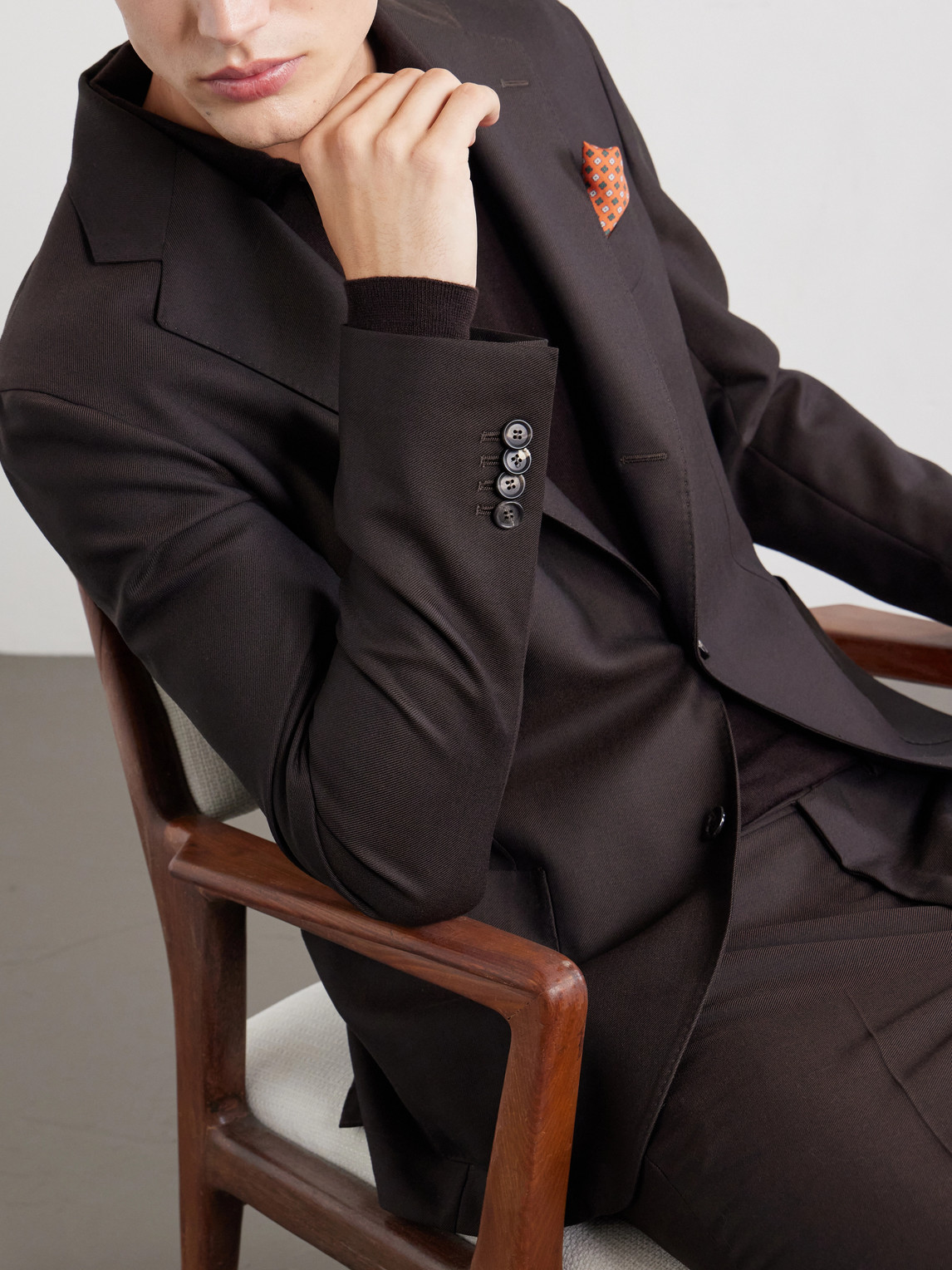 Posillipo Virgin Wool-Twill Suit Jacket