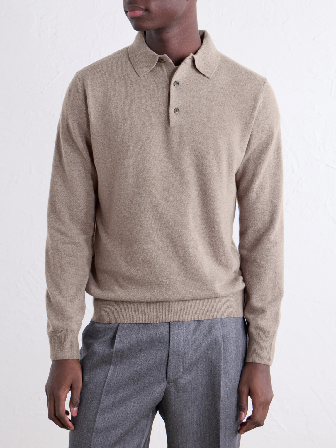 Merino Wool And Cashmere-Blend Polo Shirt