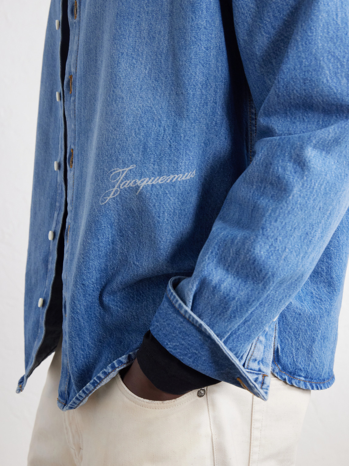 Logo-Printed Denim Shirt