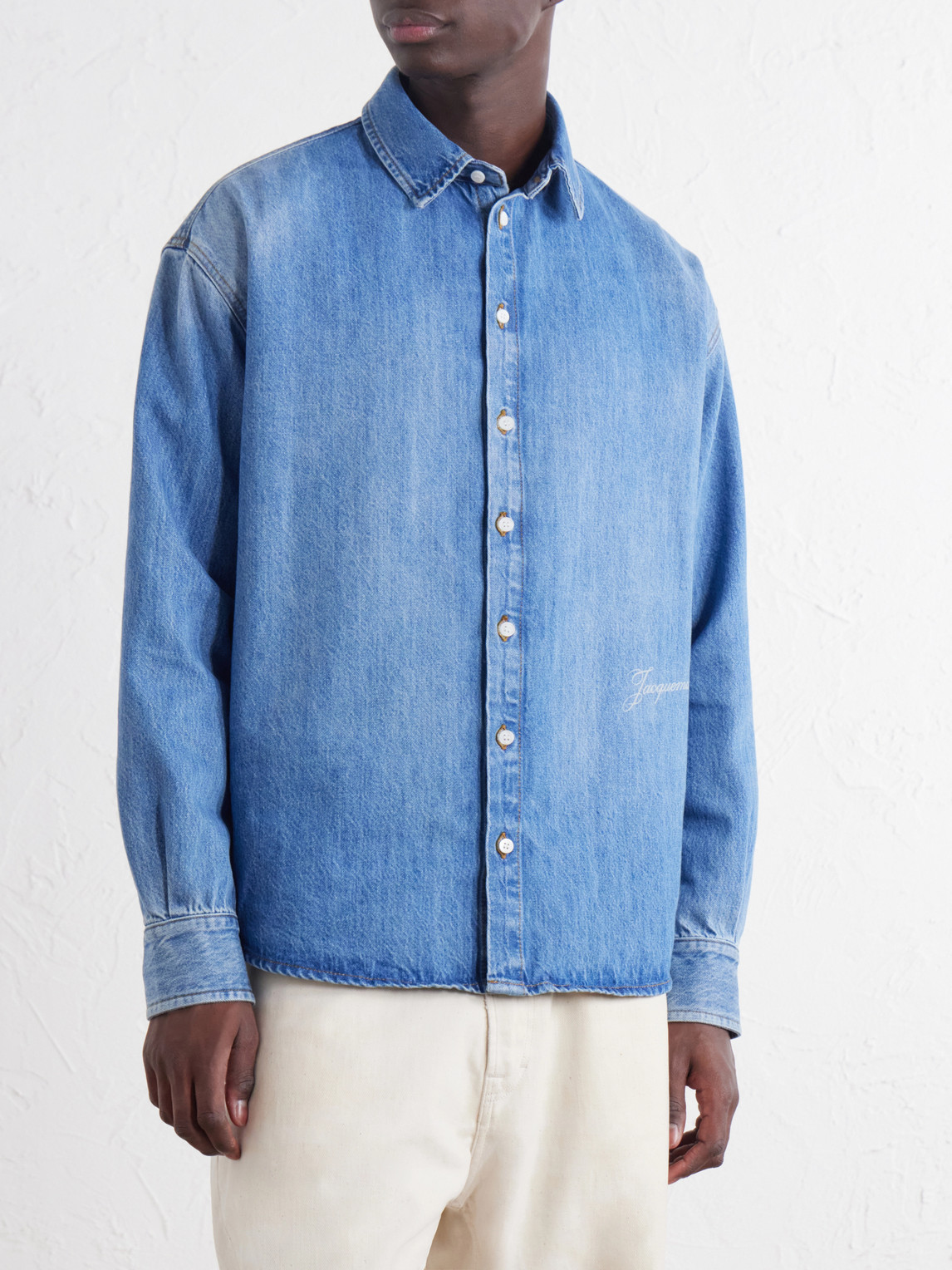 Logo-Printed Denim Shirt