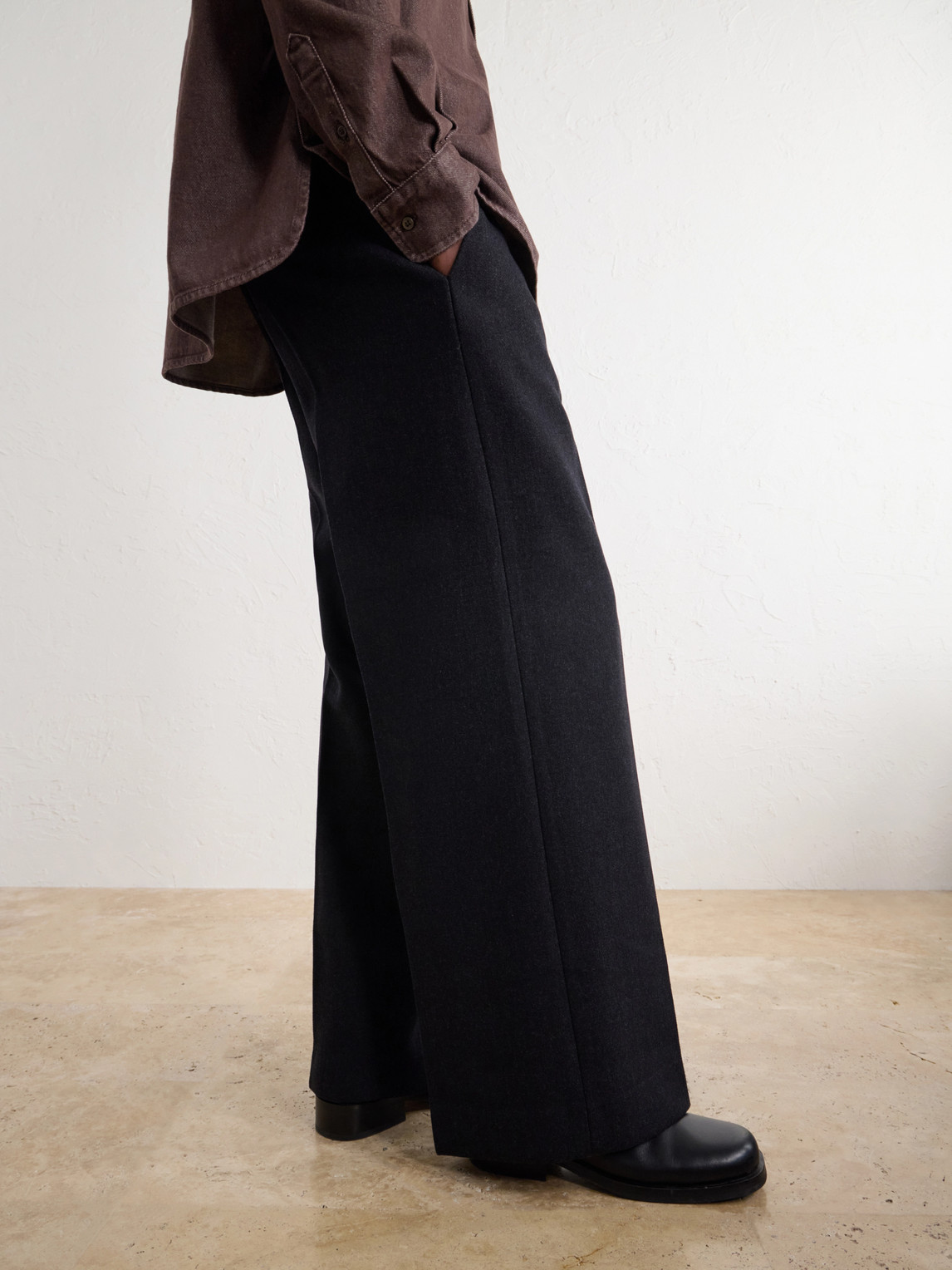 Tempo Wide-Leg Wool-Blend Woven Trousers
