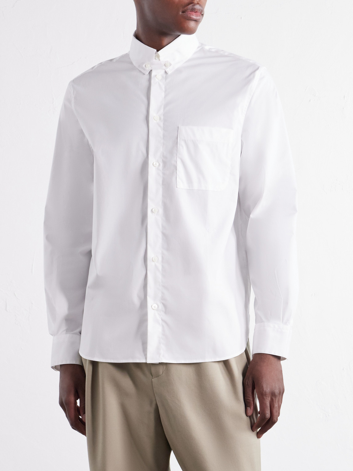 Tailleur Button-Down Collar Stretch-Cotton Poplin Shirt
