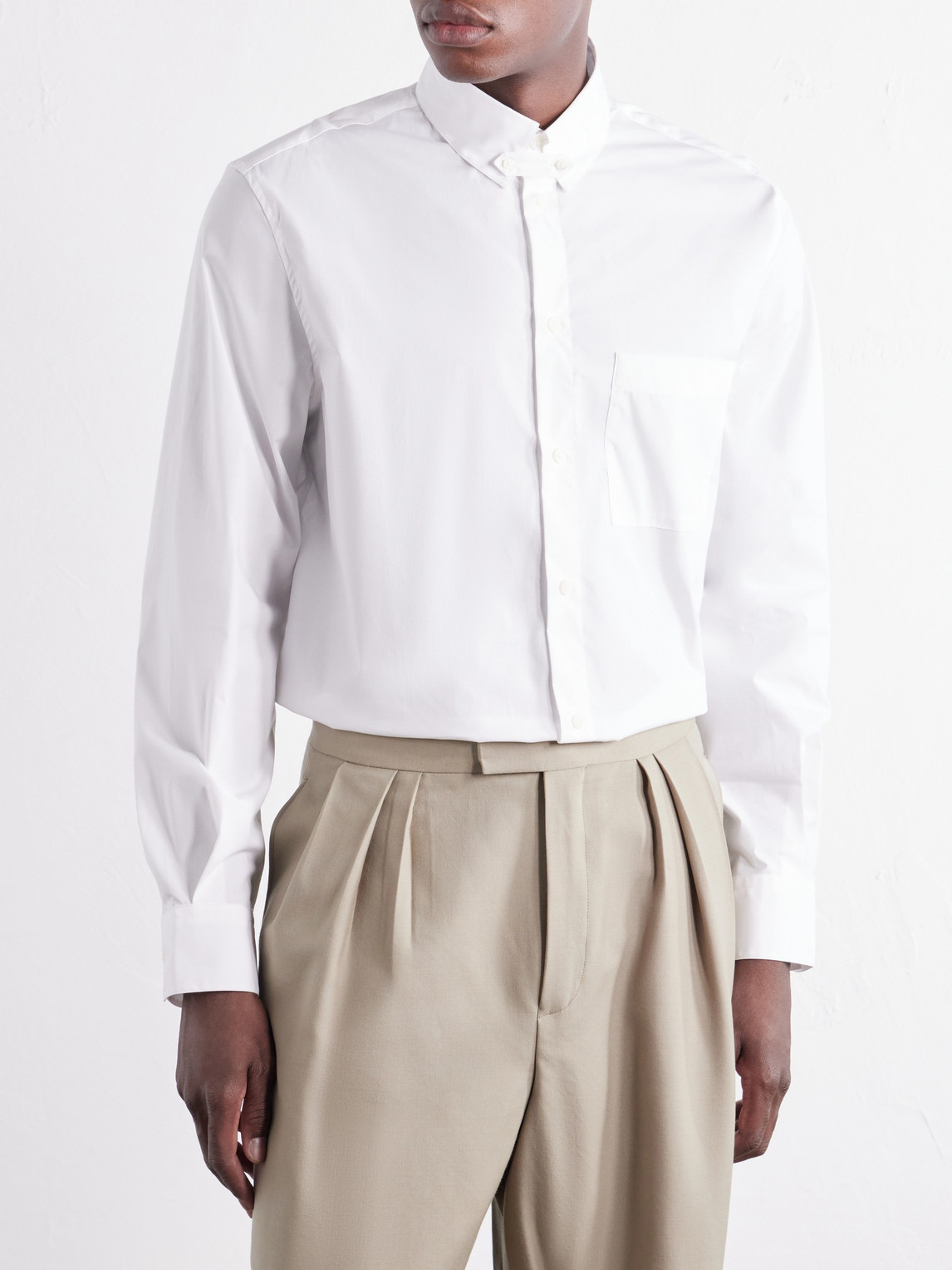 Tailleur Button-Down Collar Stretch-Cotton Poplin Shirt