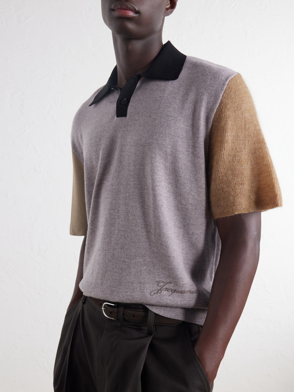 Merino Wool-Blend Polo Shirt